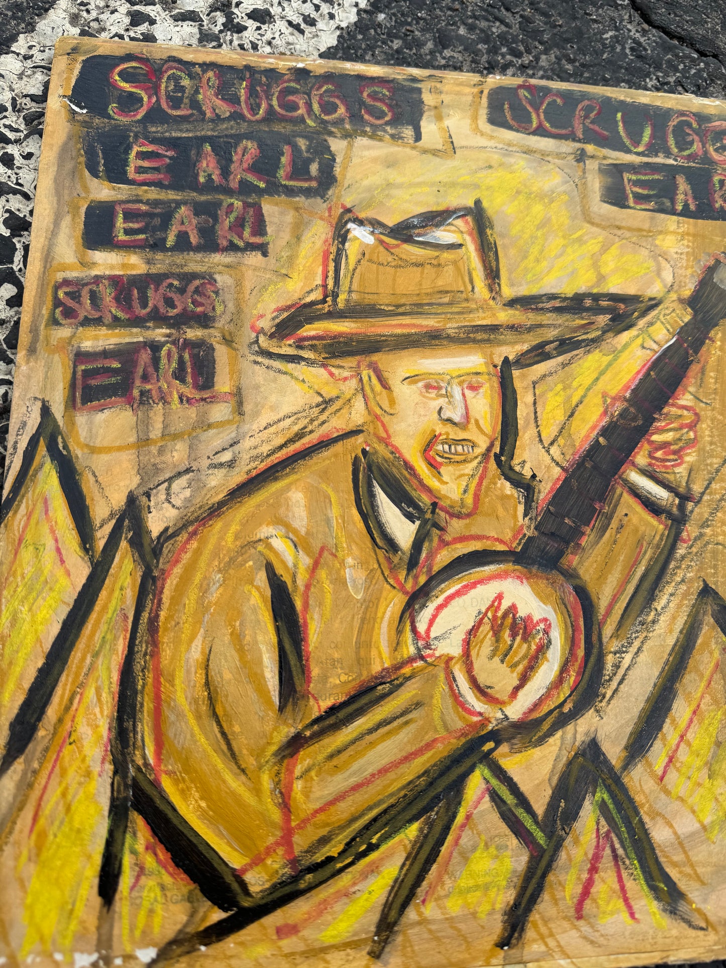 Earl Scruggs Original Painting